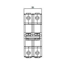 Автоматический выключатель 2Р 25А C, ABB basic M