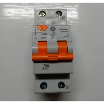 Дифференциальный автоматический выключатель DDM60C16/030 2P AC, 6kA General Electric
