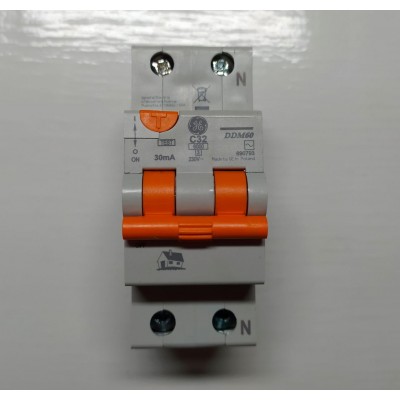 Дифференциальный автоматический выключатель DDM60C32/030 2P AC, 6kA General Electric