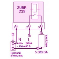 Реле напряжения ZUBR D25