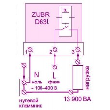 Реле напряжения ZUBR D63t