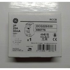 Пристрій захисного відключення (ПЗВ) DCG225/030 2P AC, 6kA General Electric