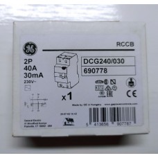 Пристрій захисного відключення (ПЗВ) DCG240/030 2P AC, 6kA General Electric