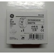 Пристрій захисного відключення (ПЗВ) DCG263/030 2P AC, 6kA General Electric