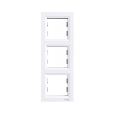 Рамка трехместная вертикальная, белая, серия Asfora, Schneider Electric (EPH5810321)