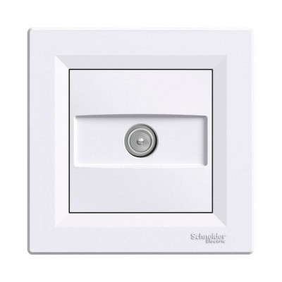 Розетка телевизионная TV конечная белая, серия Asfora, Schneider Electric (EPH3200121)