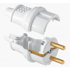 Вилка штепсельная с заземляющим контактом ВШ16-016 серия "Коннект" ТМ "СВ-У"
